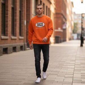 Vintage OSU Oklahoma State Cowboys‎ Sweatshirt Jones & Mitchell Orange No Size